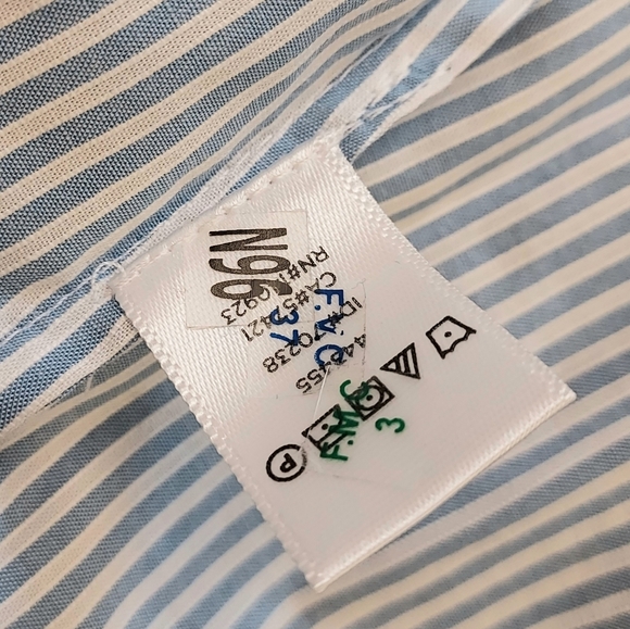 Loft One Shoulder Blue White Striped Ruffle Blouse Top Medium NEW NWT - Picture 9 of 10